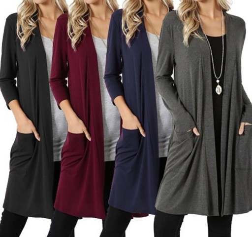 Cardigan féminin avec poches A2195