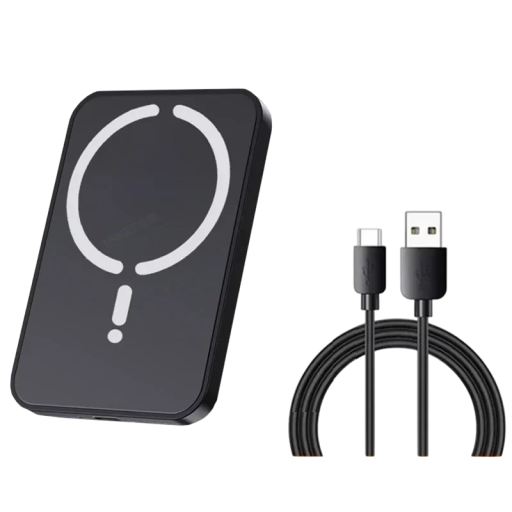 Cargador inalámbrico magnético para coche de carga rápida con soporte para teléfono USB A y USB C de 100 W, indicador de carga rápida, cable de carga con imán potente.