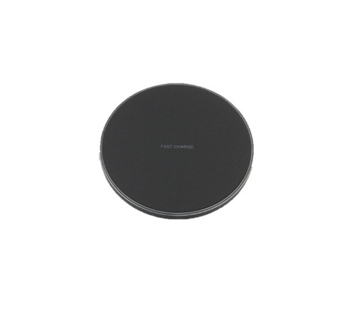 Cargador inalámbrico Qi 10 W para teléfonos con carga inalámbrica Base redonda de plástico ABS y metal Alimentación a través de Micro USB