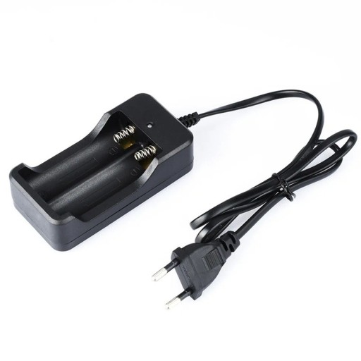 Caricabatterie rapido intelligente per batterie 18650 con 2 slot EU spina Dispositivo di ricarica per celle agli ioni di litio Rilevamento dello stato