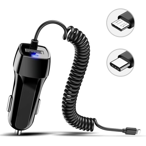 Caricatore per auto con cavo flessibile