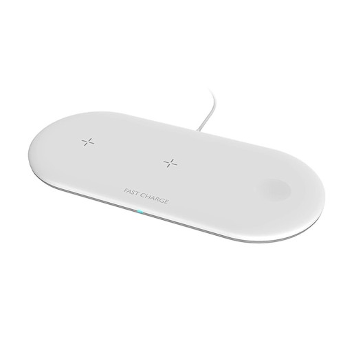 Caricatore wireless 3in1 per telefono, Apple Watch e cuffie AirPods Tre punti di ricarica Potenza massima 10 W Spessore 0,8 cm