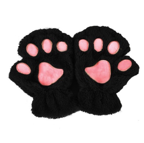 Carine guanti da donna in peluche senza dita