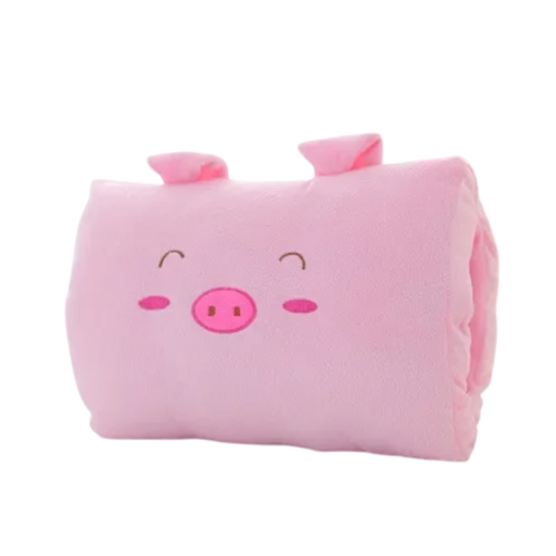 Carinissimo cuscino riscaldante per le mani rosa con motivo di maialino 30 x 20 cm Cuscino da sonno in peluche per un pisolino in ufficio e a casa