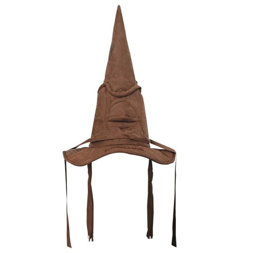 Čarodějnický klobouk kožený 43x33x37,5 cm filmový cosplay třídící klobouk Halloween párty kostýmní doplňky rekvizity pro muže a ženy