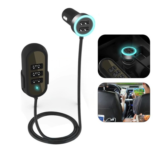 Carregador de carro 5 portas USB