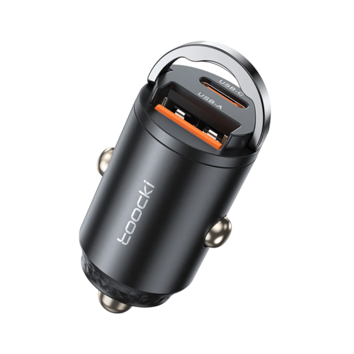 Carregador rápido de carro 33W com portas USB A e USB C carregador para isqueiro de carro carregador rápido universal para telefone