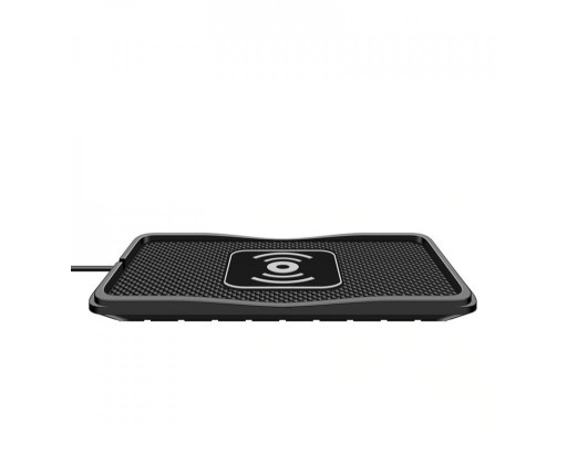 Carregador sem fios para automóvel Qi 10 W para telefones com carregamento sem fios Base de silicone com borda elevada 17,5 x 9,3 x 1,4 cm