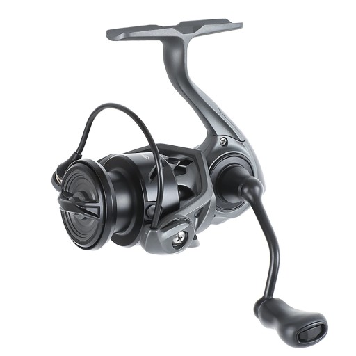 Carrete de pesca 1000S con relación de 5,2:1 y 5+1 rodamientos Fuerza de freno 4 kg Bobina poco profunda 11 x 9 x 6,2 cm Carrete gris-negro para spinning