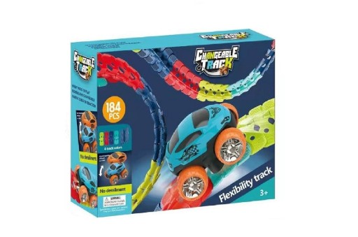 Carros LED de corrida automáticos com pista 184 pcs