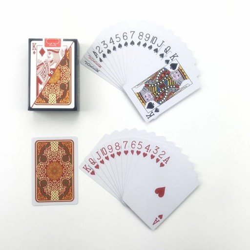 Cartas de plástico à prova de água com superfície mate 54 unidades em vermelho ou azul adequadas para poker, buraco ou canastra 58 x 88 mm