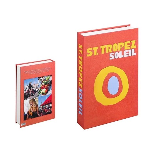 Carte decorativă falsă cu spațiu de depozitare "St. Tropez Soleil", deschisă, decor pentru apartament