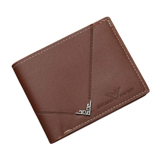 Carteira Masculina 11,5 x 9,5 cm em Pele PU Cores Neutras Carteira Prática com Compartimentos para Cartões Carteira Compacta e Estilosa para Homens