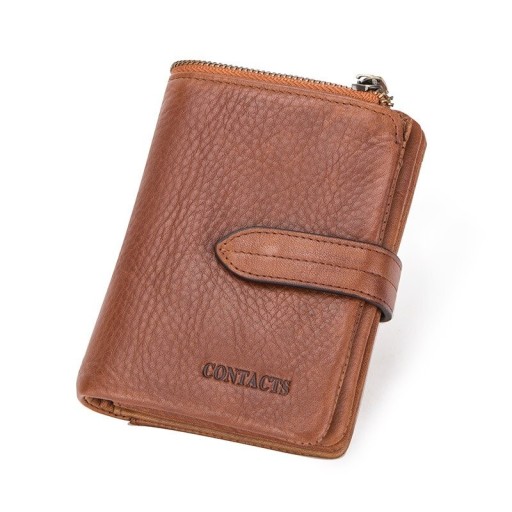 Cartera de piel para hombre con hebilla