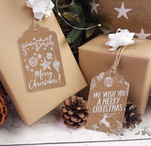 Cartões de presente de Natal 50 unid