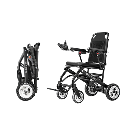 Cărucior electric pliabil pentru persoane cu handicap 360W motor fără perii, greutate 9,8 kg, capacitate de încărcare 100 kg, cadru din aluminiu, portabil pentru seniori