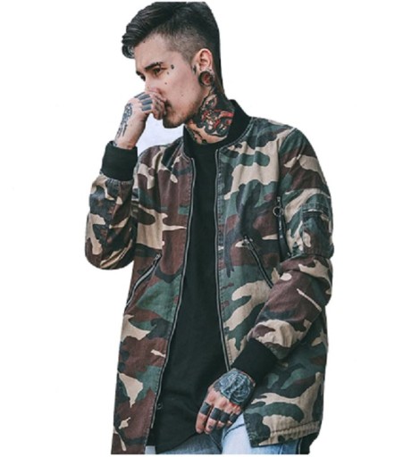 Casaco camuflada masculina estilosa J1615
