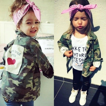 Casaco camuflado para meninas