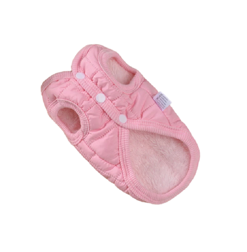 Casaco de inverno acolchoado para cães Casaco à prova de vento para cães pequenos Casaco acolchoado para cães Colete macio para cães com forro 2,5 - 3,5 kg