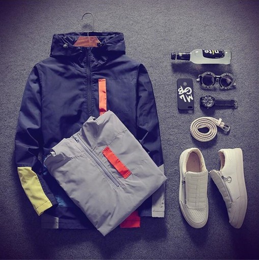 Casaco de primavera impermeável para homem J2625