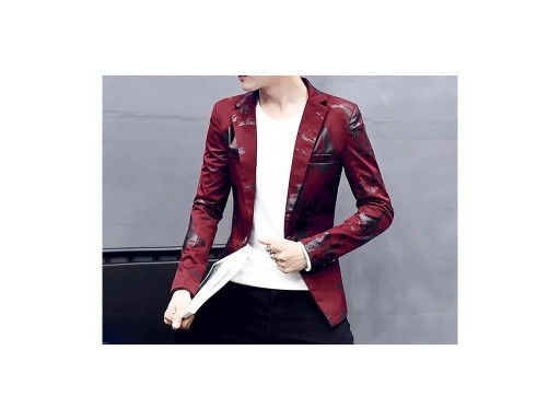 Casaco masculino com padrão interessante J967