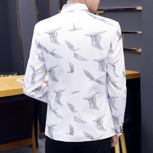 Casaco masculino com pássaros