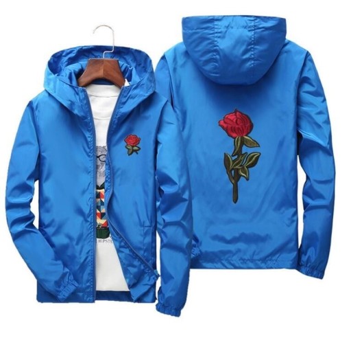 Casaco masculino de primavera/outono com flores A1835