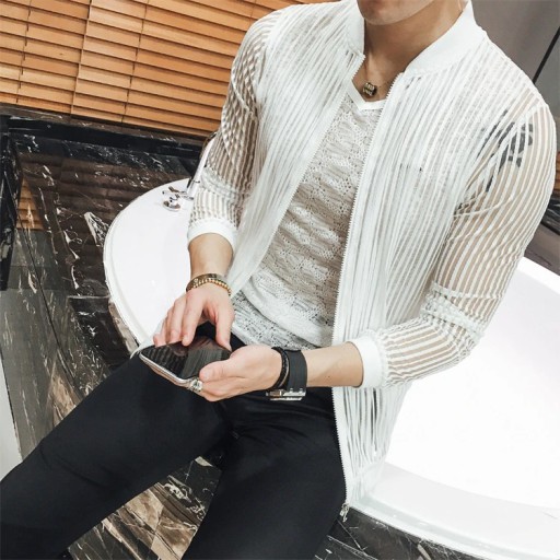 Casaco transparente masculina J1455