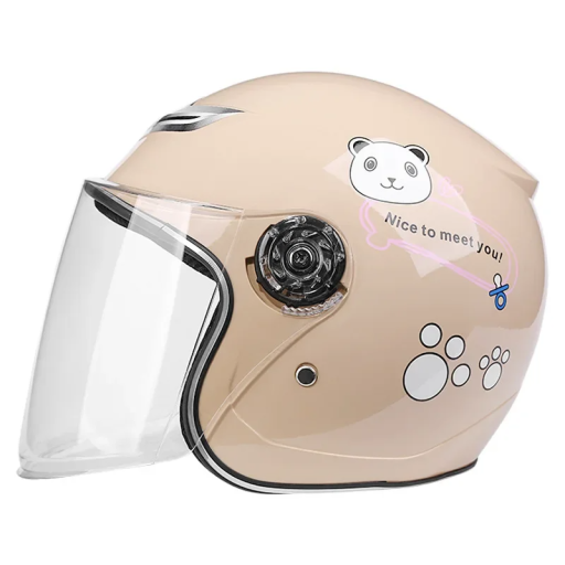 Casco de moto abatible para niños de 5 a 12 años Casco de moto protector Dimensiones 23 x 27 x 20 cm Plástico PP seguro Acolchado cómodo