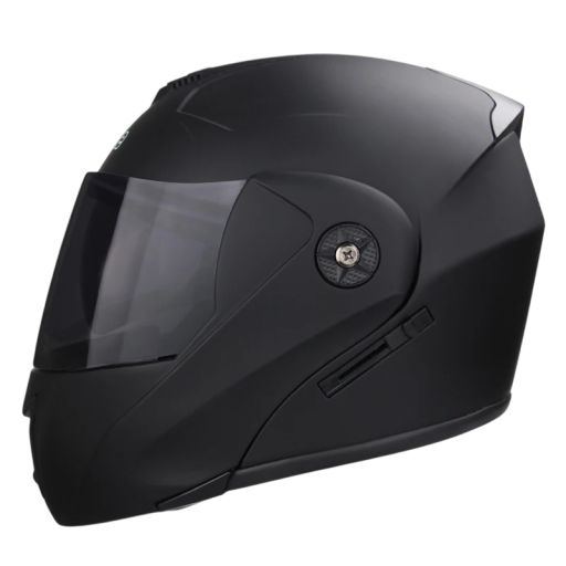 Casco moto modulare con doppia visiera Vetro esterno scuro Visiera solare interna Casco protettivo per moto per uomini e donne