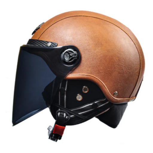 Casco retro modulare per moto 55–62 cm in materiale ABS Visiera scura Imbottitura estiva e invernale intercambiabile Casco aperto alla moda