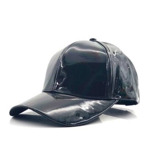 Casquette en cuir brillant T166