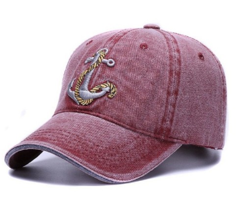 Casquette en jean avec ancre J2510