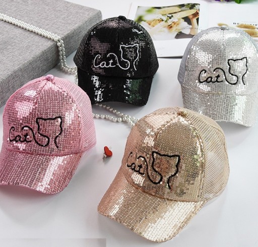 Casquette pour enfants avec paillettes