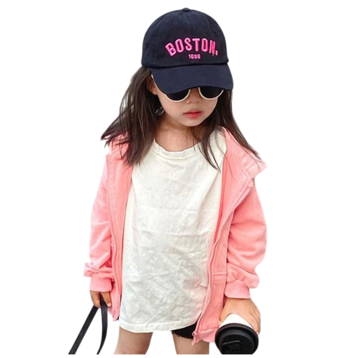 Casquette pour enfants Boston Taille 50–54 cm Casquette en coton réglable avec visière