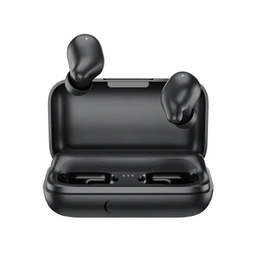 Căști wireless intraauriculare cu cutie de încărcare Bluetooth 5.0 Rază 10 m Baterie 2200 mAh Control apeluri și muzică Asistent vocal Negru
