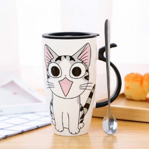 Cat Mug with Spoon