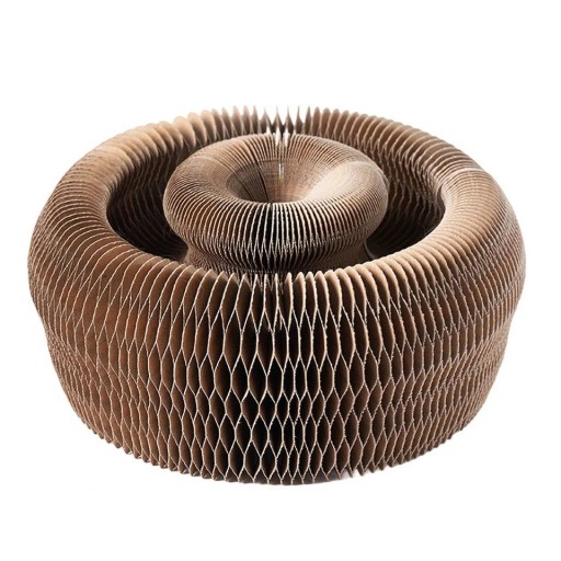 Cat Scratching Post Made of Corrugated Cardboard Self-Service Toy Cat Nest Wear-Resistant Nail File Interior