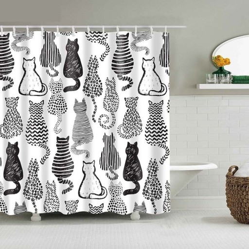 Cat Shower Curtain A814