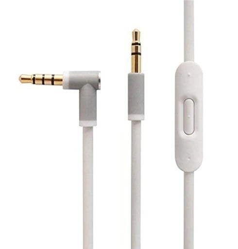 Cavo audio con microfono e controller per cuffie Beats Due connettori jack da 3,5 mm Controllo del volume e riproduzione della musica