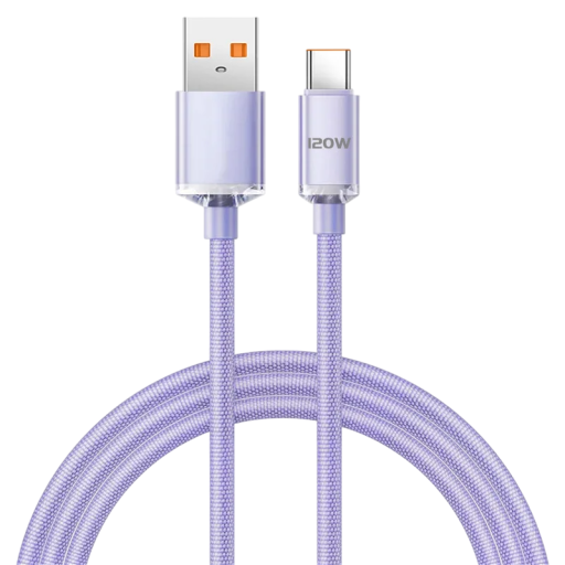 Cavo USB C e USB A a ricarica rapida 1 m 120W 6A cavo dati in nylon intrecciato cavo per ricarica rapida e trasferimento dati compatibilità dispositivi