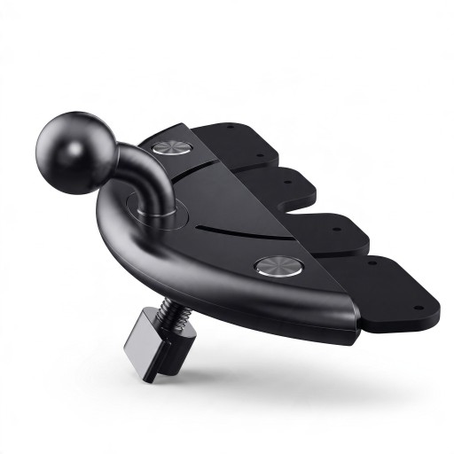 CD-Schlitzhalter für Auto mit 17 mm Kugelkopf Basis für Handy- und Navigationshalterung 360° drehbar Montage nach oben und unten Schwarz