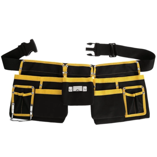 Ceinture à outils en deux parties pour électricien Sac à outils à plusieurs poches Organisateur d'outils Tissu résistant Support de ceinture durable