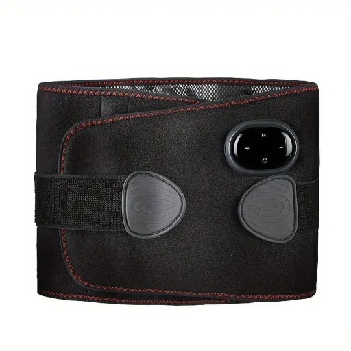 Ceinture chauffante électrique 105×15,5 cm avec fonction de massage Massage chauffant pour l'abdomen, le dos et les cuisses Température réglable Vibrations Fonctionnement sans fil
