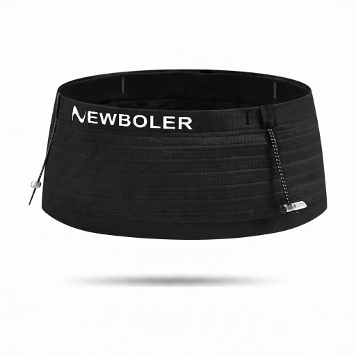 Ceinture de course élastique 13 cm Ceinture de sport sans couture pour mobile et clés Ceinture pour course marathon et triathlon