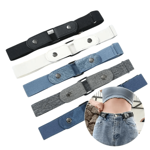 Ceinture élastique ajustable sans boucle Ceinture cachée pour un port confortable dans les pantalons Ceinture en jean pour passants Ceinture élastique sans couture