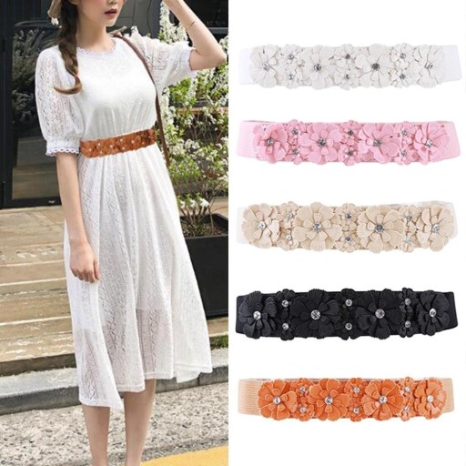 Ceinture Femme avec Fleurs L168