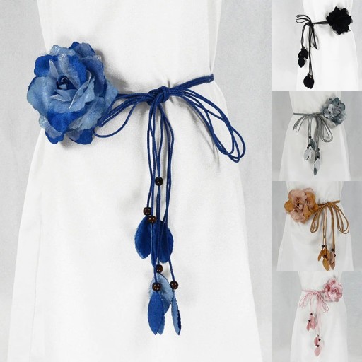 Ceinture fine pour femme avec fleur