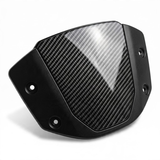 Čelní sklo na motocykl Honda CB650R 2019–2022 a CB1000R 2018–2020 Karbonový vzor Plastový štít Černý Montážní sada Ochrana před větrem