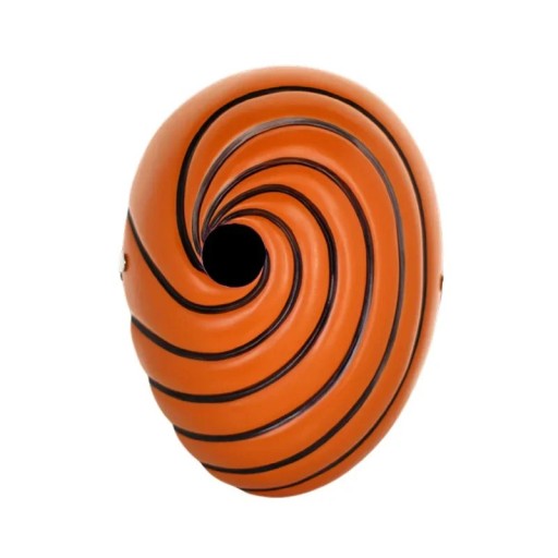Celoobličejová pryskyřičná maska na párty 19x16cm Oranžová maska s černou spirálou Strašidelná halloweenská kostýmová rekvizita